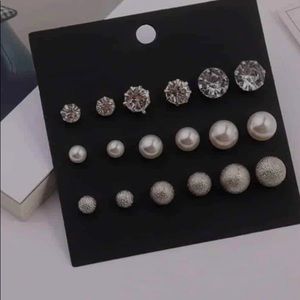 9 set stud earrings